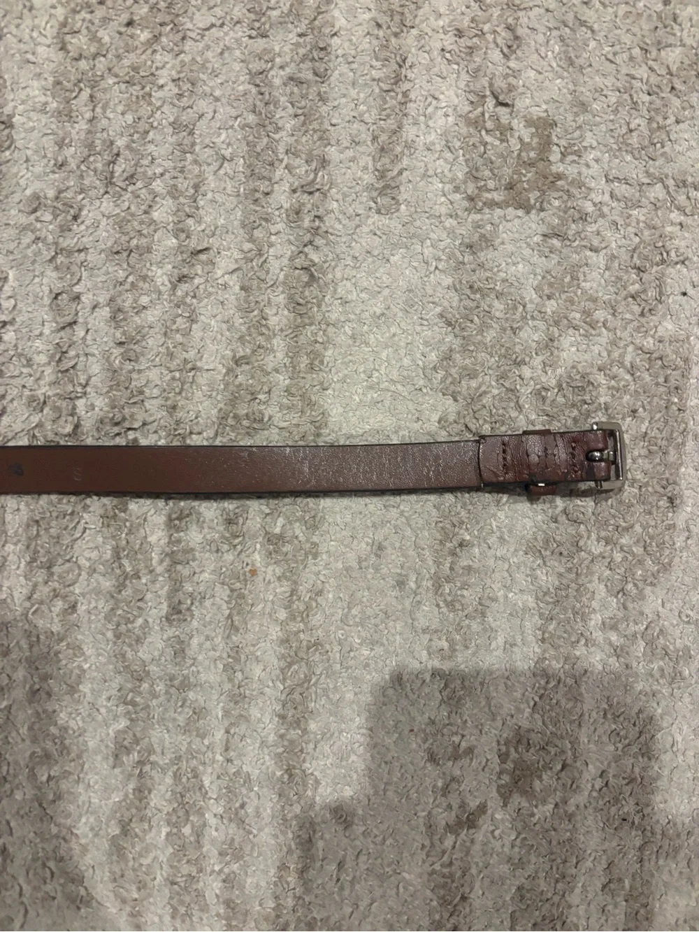 Brooks Brothers Brown Leather Skinny Belt